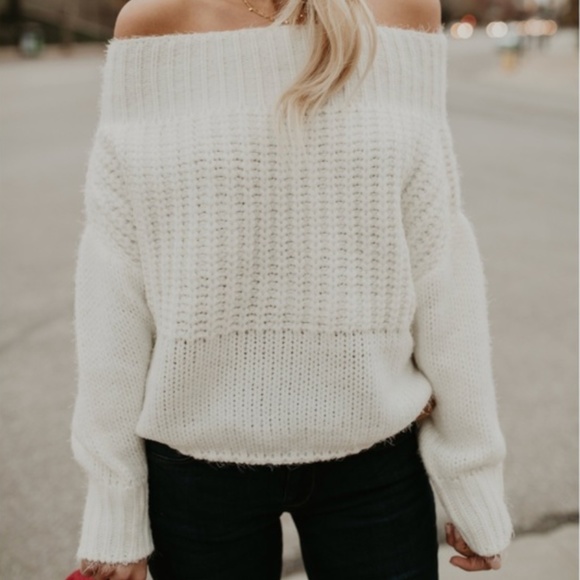Miracle Sweaters - Vici Off The Shoulder Sweater